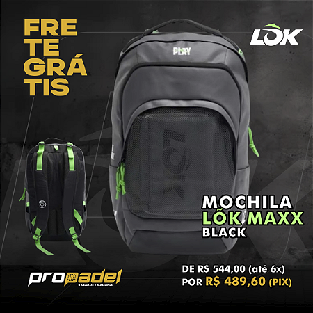 MOCHILA LOK MAXX BLACK 2025