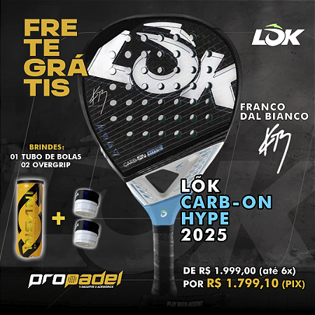 RAQUETE DE PADEL LOK CARB-ON HYPE FRANCO DAL BIANCO 2025
