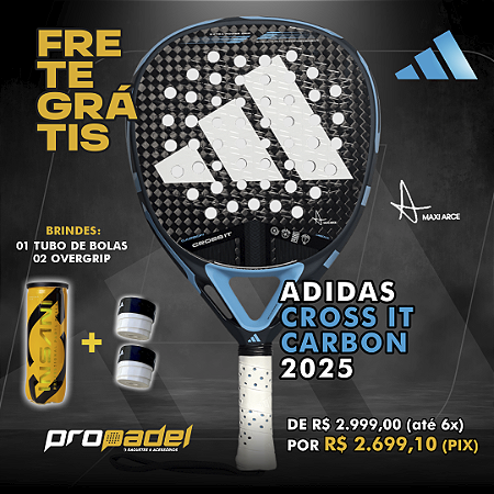 RAQUETE DE PADEL ADIDAS CROSS IT CARBON 2025 MAXI ARCE