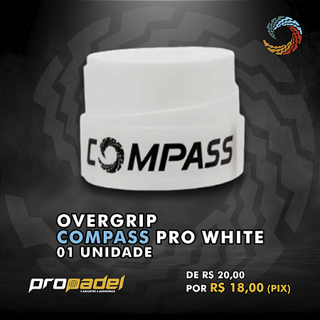 OVERGRIP COMPASS PRO WHITE - 01 UNIDADE