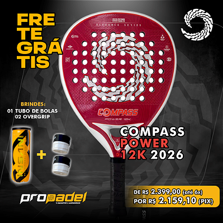 RAQUETE DE PADEL COMPASS POWER 12K 2026