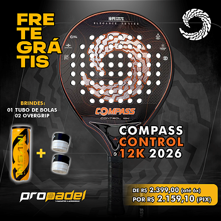 RAQUETE DE PADEL COMPASS CONTROL 12K 2026