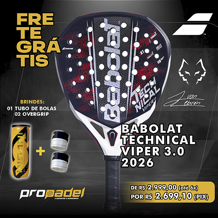 RAQUETE DE PADEL BABOLAT TECHNICAL VIPER 3.0 2026 JUAN LEBRÓN