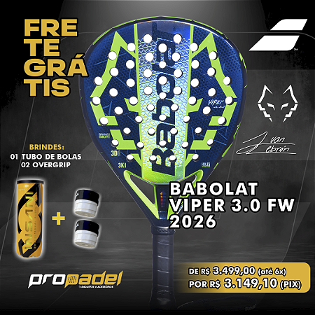 RAQUETE DE PADEL BABOLAT VIPER 3.0 FW 2026 JUAN LEBRÓN