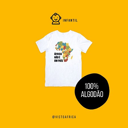 Camiseta Infantil - Mapa Colorido (em algodão)