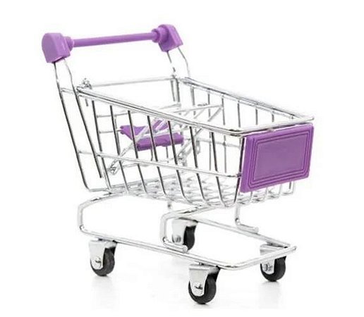 Miniatura Carrinho Supermercado Cor Roxa