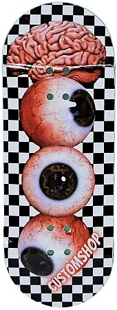 Deck marca Custom linha *Performance Series* modelo ''Eyes and Brains'' 34x97mm + Tape Custom Extra-Smooth