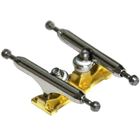 Par de Trucks Custom PRO *Dual-Color* 2.0 34mm Cor Silver (Original) C/ Pivot Cups