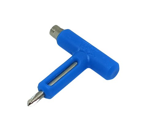 Mini Ferramenta Original Tech-Deck ''T'' Azul p/ Porcas e Parafusos