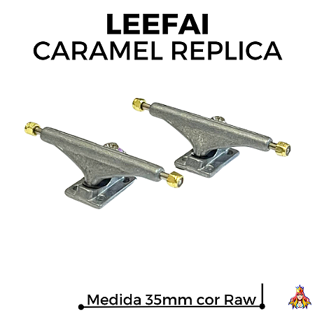 Par de Trucks Leefai Caramel 35mm cor ''Raw''