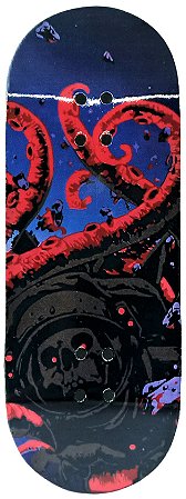 Deck marca Custom linha *Performance Series* modelo ''Space Octopus'' 34x97mm + Tape Custom Extra-Smooth
