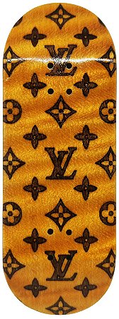 Deck ''D'oh Fingerboards'' Split-Ply *Louis Vuitton* 34x96mm (Made in UKRAINE/Importado)(Standard Mold)(Popsicle)