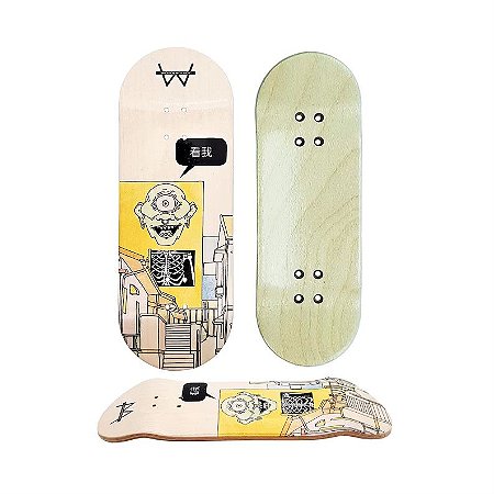 Deck *WoodenBlack* ''Scene'' 34mm x 97.5mm Heat-Transfer (Made in Turkey)(100% em Maple)(Real-Wear)(High Quality) + Tape Woodenblack Texturizada