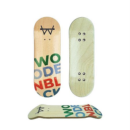 Deck *WoodenBlack* ''Color Biggy'' 34mm x 97.5mm Heat-Transfer (Made in Turkey)(100% em Maple)(Real-Wear)(High Quality) + Tape Woodenblack Texturizada