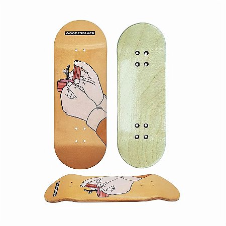 Deck *WoodenBlack*  ''Will You Shred With Me?'' 34mm x 97.5mm Heat-Transfer (Made in Turkey)(100% em Maple)(Real-Wear)(High Quality) + Tape Woodenblack Texturizada