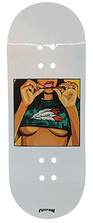 Deck marca Custom linha *Performance Series* modelo ''Rolling a Joint'' 34x97mm + Tape Custom Extra-Smooth