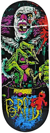 Deck marca Custom linha *Performance Series* modelo '' Killer Clown '' 34mm x 97mm + Tape Custom Extra-Smooth