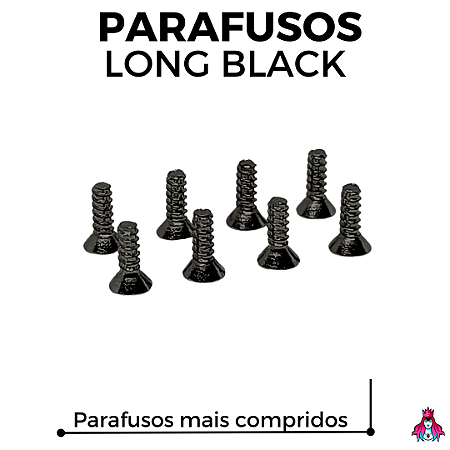 Kit Parafusos Custom versão Long cor Black (Mais compridos)