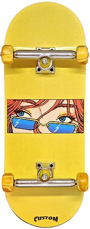 Setup Completo Deck Custom Performance Series 34x97mm + Rodas Custom Uretano Swirl 80D + Truck PRO 2.0 34mm + Bushings Alien Poliuretano 80A + Tape Custom + Pivot Cups