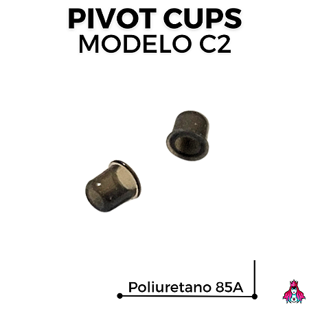 Kit Pivot Cups Custom Modelo C2 - cor Branco (Polyurethane 80A)