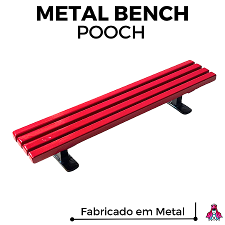 Obstáculo Pooch modelo *Metal Bench* cor Vermelha