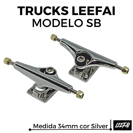 Par de Trucks *Leefai* 34mm versão ''SB'' (Réplica dos Trucks SB) cor Silver