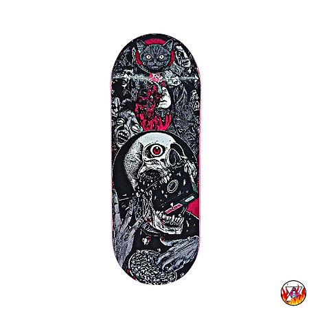 Deck Ultimate Series *Custom Collab Emerald* modelo ''Ripping Tape'' 34x96mm *Heat-Transfer* (100% Maple)