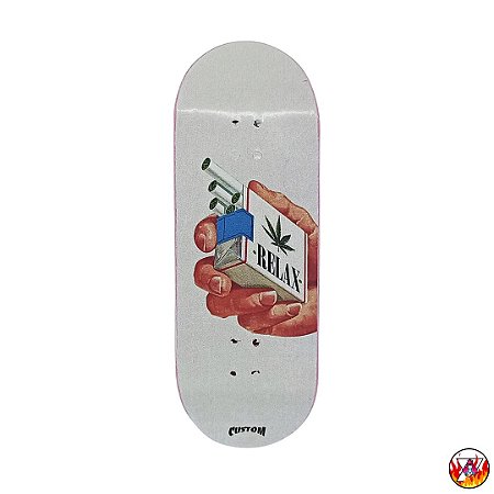 Deck Ultimate Series *Custom Collab Emerald* modelo  ''Relax''  34x96mm  *Heat-Transfer* (100% Maple)
