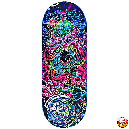 Deck Ultimate Series *Custom Collab Emerald* modelo ''Monster'' 34x96mm *Heat-Transfer* (100% Maple)