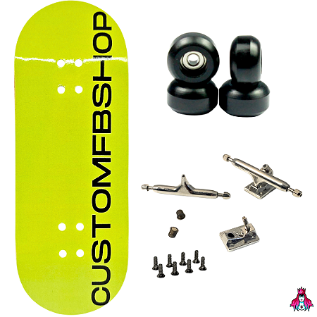 Fingerboard Performance Completo 34mm - Deck Custom + Trucks PRO 3.0 + Rodas CNC' V2 Street + Tape Alien Stardust II