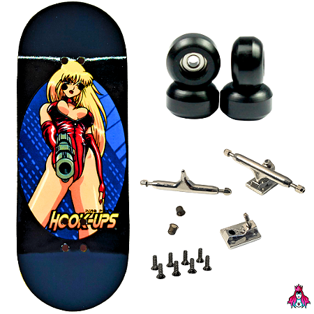 Fingerboard Performance Completo 34mm - Deck Custom + Trucks PRO 3.0 + Rodas CNC' V2 Street + Tape Alien Stardust II