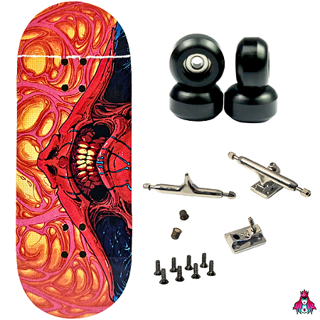 Fingerboard Performance Completo 34mm - Deck Custom + Trucks PRO 3.0 + Rodas CNC's V2 Street + Tape Alien Stardust II
