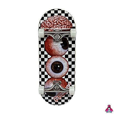 Setup Completo Deck Custom Performance Series 34.5x97mm + Rodas Uretano Alien Apex 75D + Truck PRO *3.0* (V2) 34mm Silver + Tape Custom + Pivot Cups