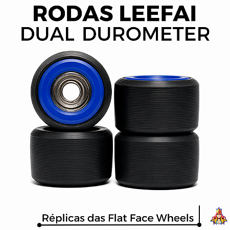 Rodas Leefai modelo ''Dual-Durometer'' cor Black & Blue