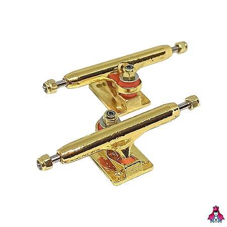 Par de Trucks Completos marca *Leefai* 34mm modelo ''ZRT'' cor Gold (Réplica Legítima dos Black-River Trucks)(Cópia dos BRT's)