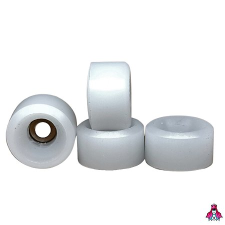 Kit de Rodas marca Custom modelo *CNC V2* Bowl Shape cor White (8.55mm X 4.79mm)(CNC)(POM)