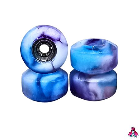 Kit de rodas *Custom* modelo *Momentum* cor Blue Gem 70D (Street Shape) (Medida 7.5mm X 4.5mm)(70D)