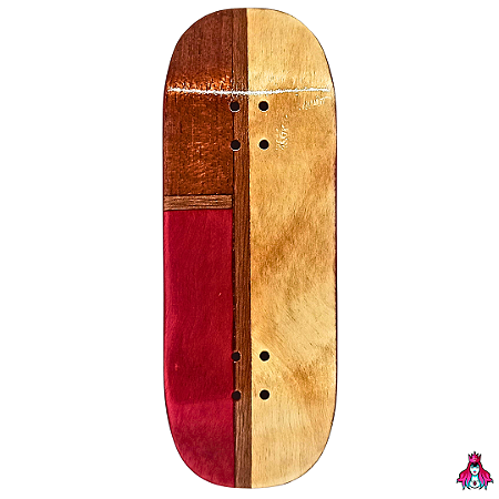 Deck marca Custom linha *Obscure* Split-Ply (34x97mm)(7.8g)(Street Shape)(Collab D'oh) + Tape Alien V2