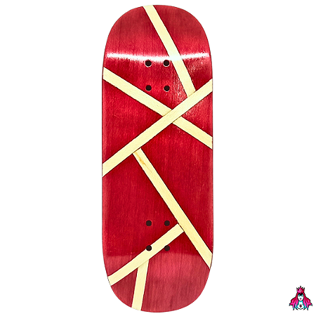 Deck marca Custom linha *Obscure* Split-Ply (34x97mm)(6.8g)(Street Shape)(Collab D'oh) + Tape Alien V2