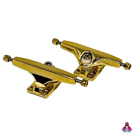 Par de Trucks Completos marca *Leefai* 34mm versão ''Kraken'' (Réplica dos Trucks Kraken) cor Gold