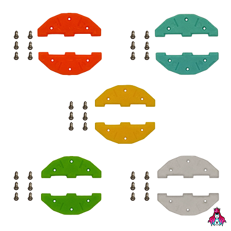 Kit de Boardrails Leefai C/ Parafusos para Tail e Nose *Diversas Cores*