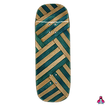 Deck marca Custom linha *Obscure* Split-Ply (34x97mm)(8.6g)(Boxy Shape)(Collab D'oh) + Tape Alien V2