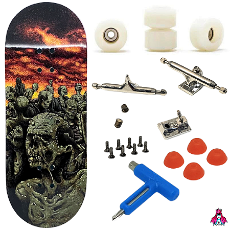 Fingerboard Premium Completo - Custom - 34mm - Zombies
