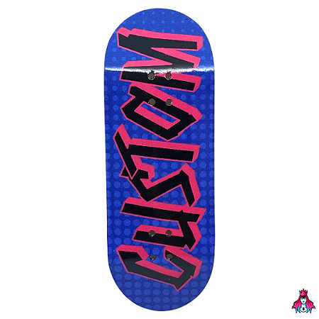 Deck marca Custom linha *Premium Series* medida 34x96mm modelo “Custom Blue“ + Tape Alien Stardust V2 (100% Maple)