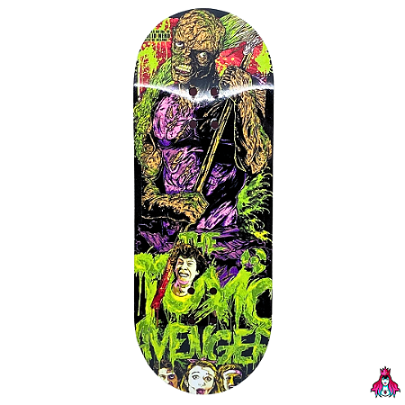 Deck marca Custom linha *Premium Series* medida 34x96mm modelo “The Toxic Avenger“ + Tape Alien Stardust V2 (100% Maple)