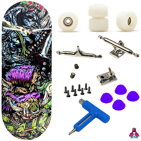 Fingerboard Premium Completo - Custom - 34mm - Punk