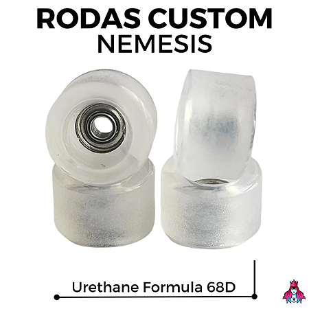 Rodas Custom "Nemesis" Urethane Formula Dureza 68D cor Translucid