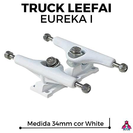 Par de Trucks *Leefai* modelo Réplica dos trucks DT-Zero Eureka I / 34mm cor White