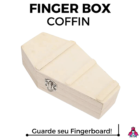 Fingerbox / Caixote marca *Custom* modelo *Coffin Box* p/ armazenamento de Fingerboards & Peças