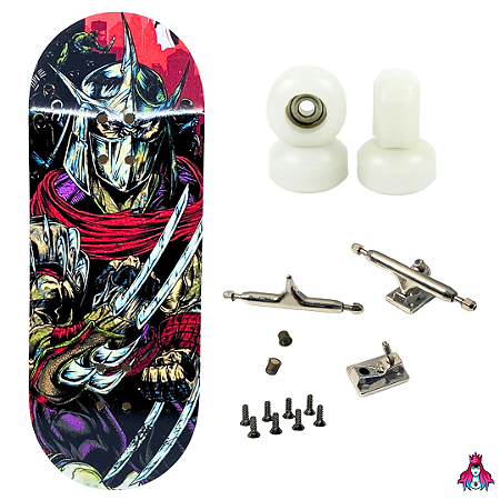 Fingerboard Premium Completo 34mm - Deck Custom + Trucks PRO 3.0 + Rodas CNC' V2 Street + Tape Alien Stardust II